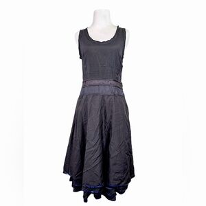 Marc Jacobs Sequin Trimmed Layered Black Silk Party Dress